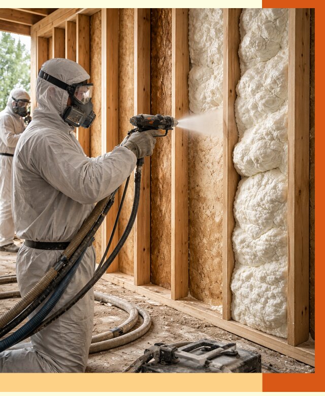 Утепление каркасного дома ППУ в Долгопрудном от 2841 руб./м2 — работа под ключ | ТепломастерДлг