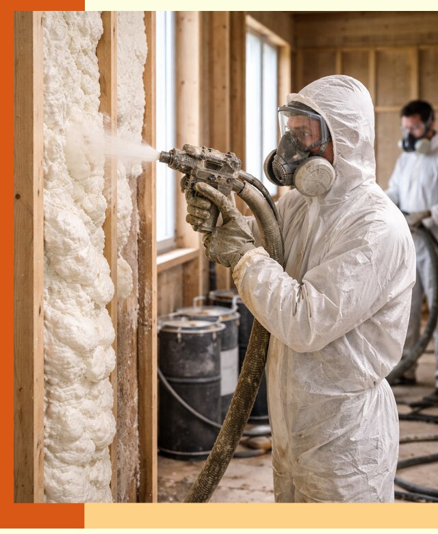 Утепление каркасного дома пенополиуретаном в Долгопрудном