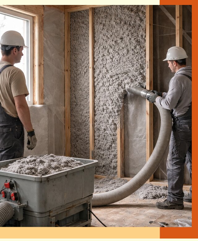 Утепление каркасного дома эковатой в Долгопрудном от 1826 руб. | ТепломастерДлг