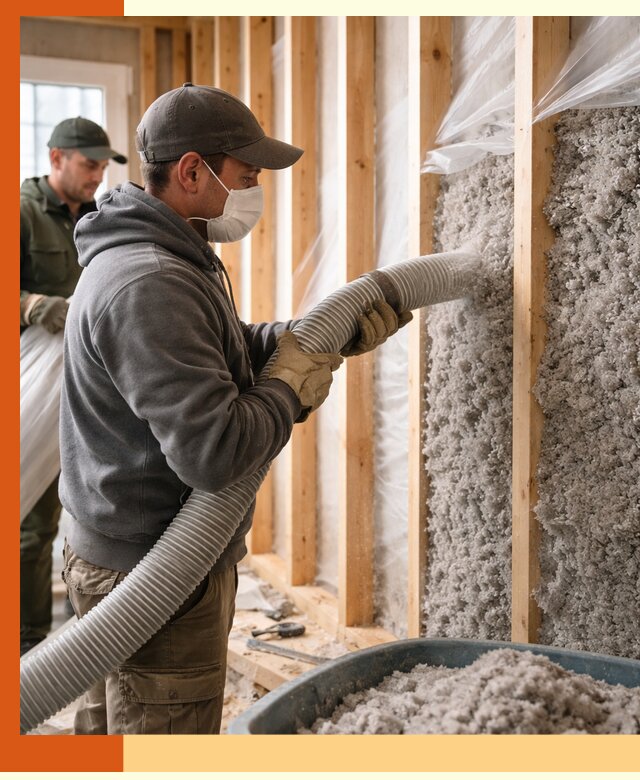 Утепление каркасного дома эковатой в Долгопрудном — качественно и надолго