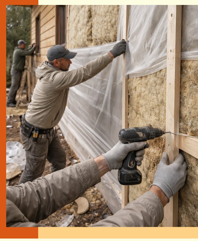 Утепление дома из бруса в Долгопрудном качественно и долговечно