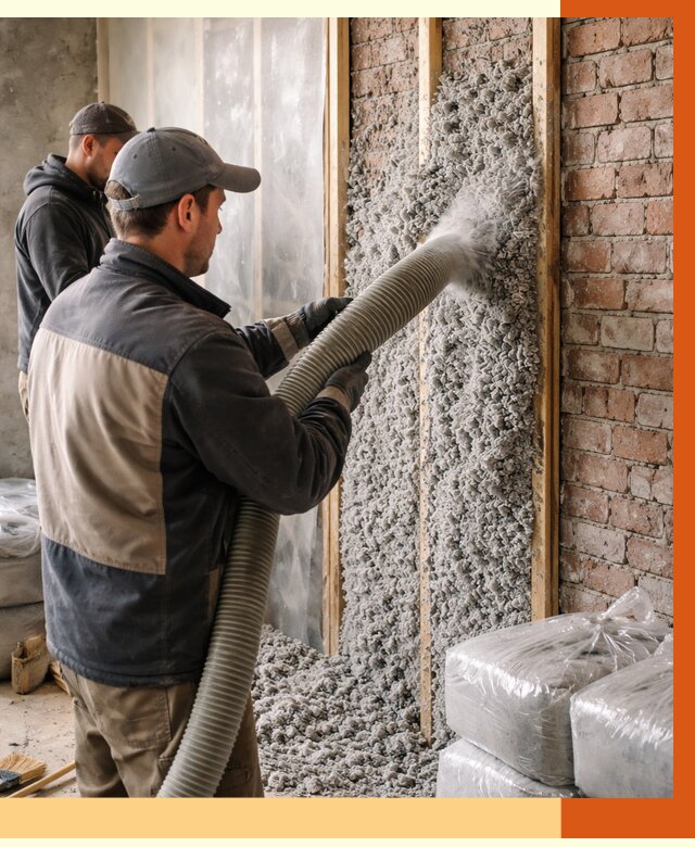 Утепление кирпичного дома эковатой в Долгопрудном от 2384 руб./м² | ТепломастерДлг