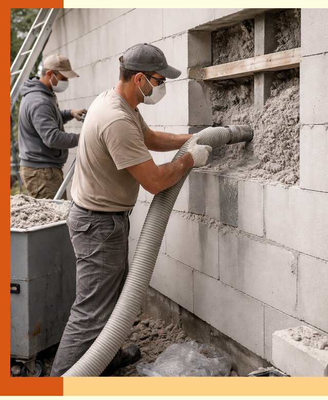 Утепление дома из газобетона эковатой в Долгопрудном