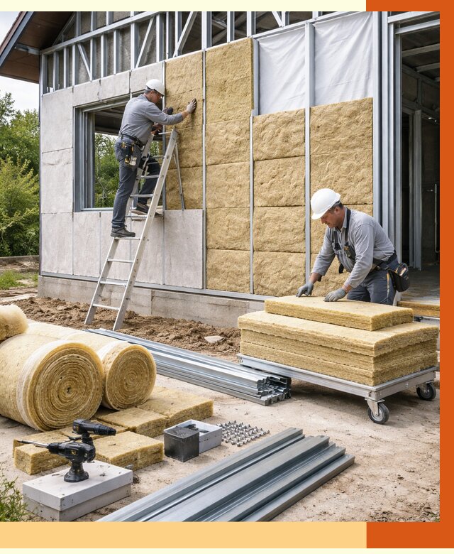 Утепление дома из ЛСТК в Долгопрудном от 5276 руб./м² — профессионально | ТепломастерДлг