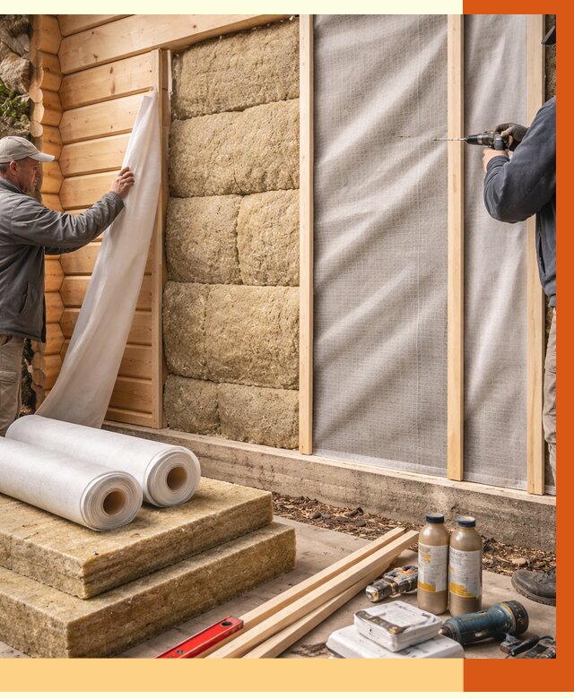 Утепление дома из минибруса в Долгопрудном от 4566 руб/м2 — заказать профессионально | ТепломастерДлг