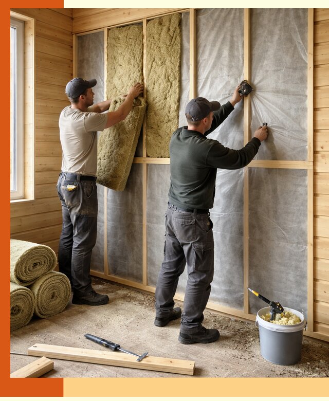 Утепление дома из минибруса в Долгопрудном: комплексные теплоизоляционные работы