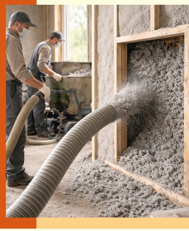 Утепление коттеджа эковатой в Долгопрудном с гарантией качества