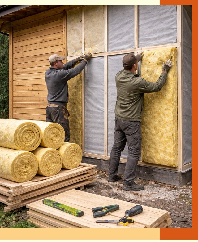 Утепление бани снаружи в Долгопрудном от 86241 руб. под ключ | ТепломастерДлг