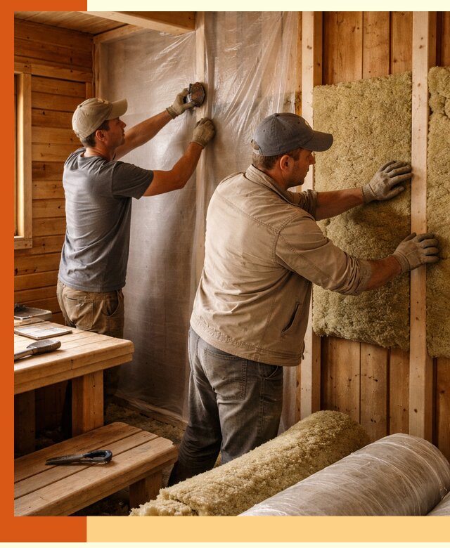 Утепление бани изнутри в Долгопрудном качественно и недорого