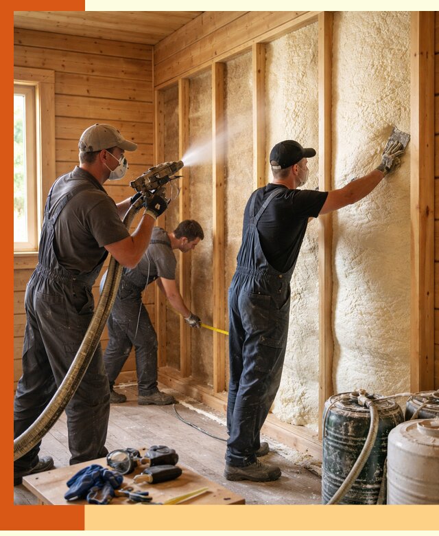 Утепление бани пенополиуретаном (ППУ) в Долгопрудном