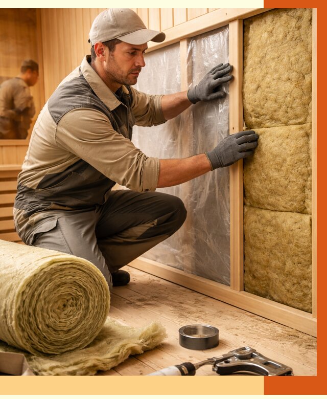 Утепление сауны изнутри в Долгопрудном от 6595 руб. за м2 | ППУ, под ключ — ТепломастерДлг