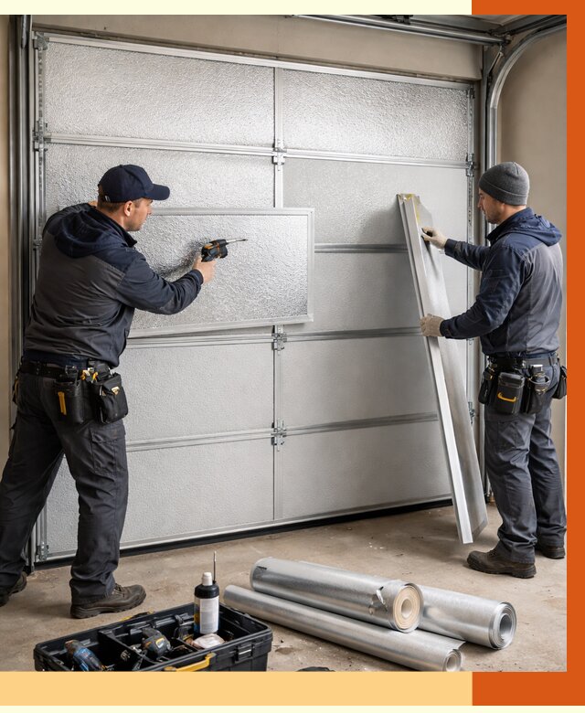 Утепление гаражных ворот в Долгопрудном от 7965 руб/м2 — надежно и быстро | ТепломастерДлг