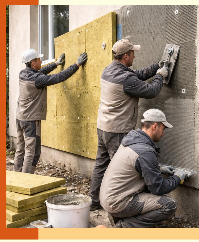 Утепление фасада под штукатурку в Долгопрудном — энергоэффективная технология