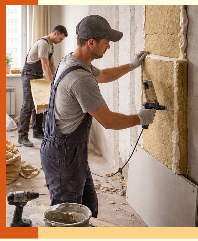 Утепление стен изнутри в Долгопрудном — качественно и эффективно