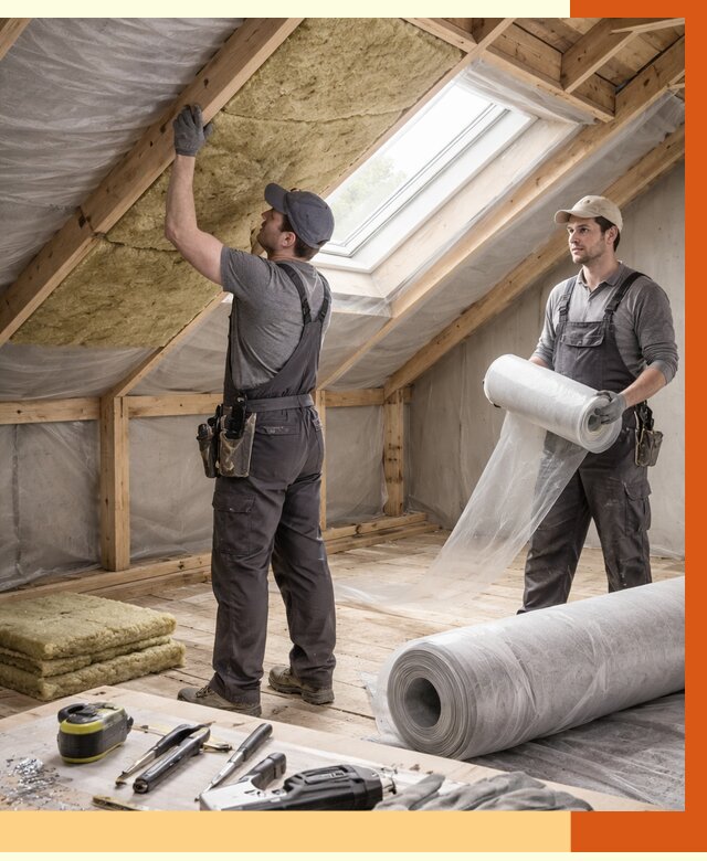 Утепление крыши изнутри мансарды в Долгопрудном от 4261 руб./м² | ТепломастерДлг