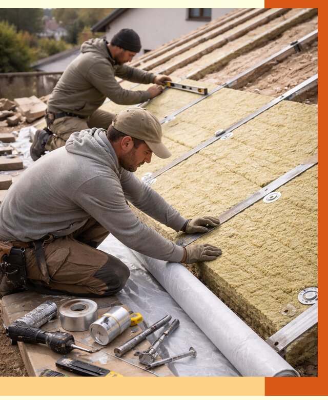 Утепление крыши снаружи в Долгопрудном под ключ от 1218 руб./м2 | ТепломастерДлг