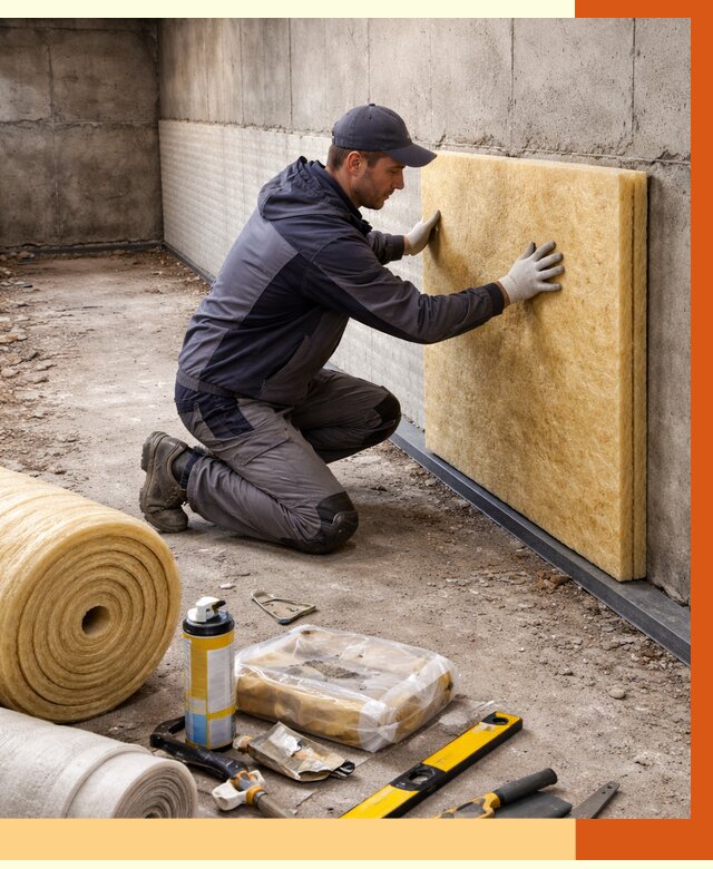 Утепление фундамента изнутри в Долгопрудном от 4261 руб./м2 — работы под ключ | ТепломастерДлг