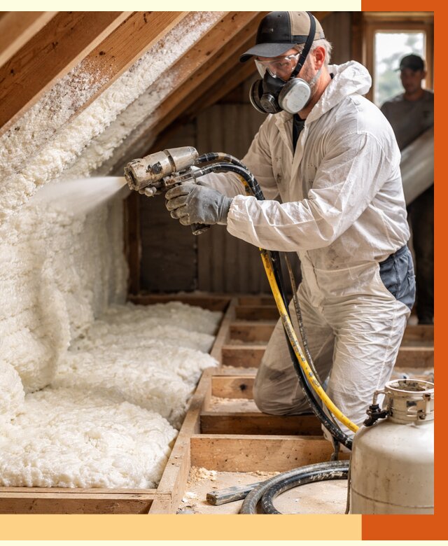 Утепление чердака ППУ в Долгопрудном от 8746 руб./м2 — услуга под ключ | ТепломастерДлг