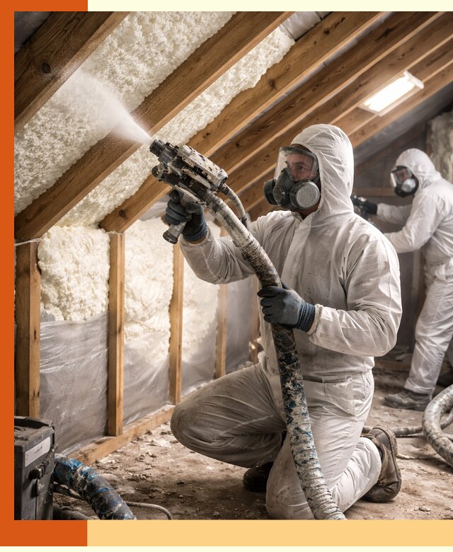 Утепление чердака пенополиуретаном (ППУ) в Долгопрудном