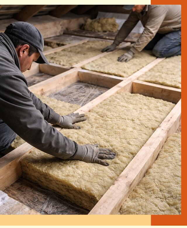 Утепление чердака минватой в Долгопрудном от 3551 руб/м2 под ключ | ТепломастерДлг