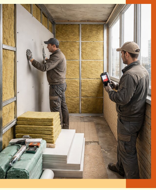 Утепление балкона в Долгопрудном от 4566 руб. под ключ | ТепломастерДлг