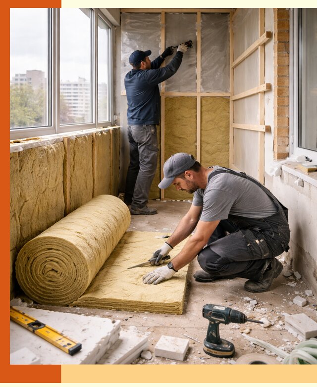 Утепление балкона под ключ в Долгопрудном качественно и быстро