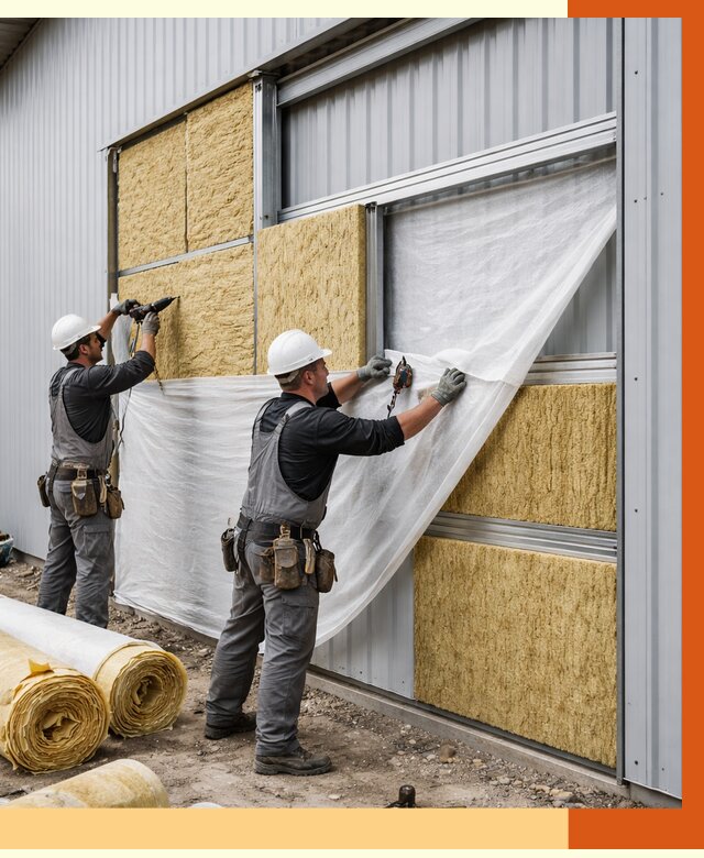 Утепление металлического склада в Долгопрудном от 4566 руб/м2 — комплексное утепление под ключ | ТепломастерДлг