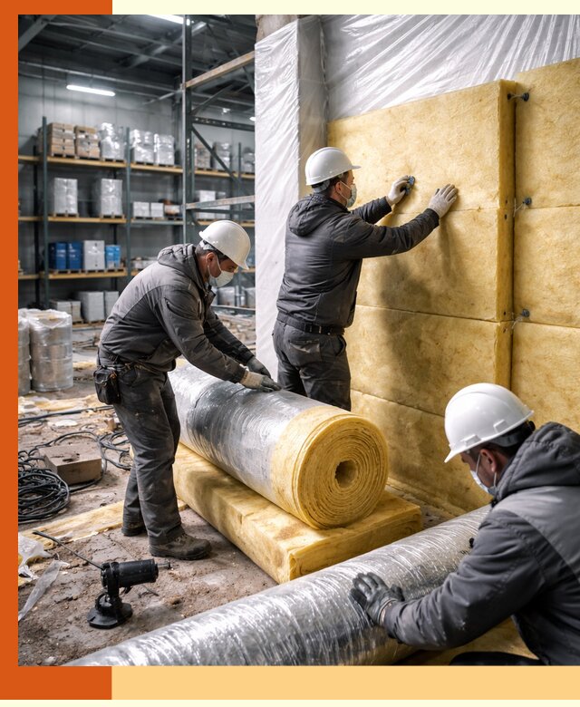 Утепление склада химсырья в Долгопрудном: безопасная и эффективная изоляция