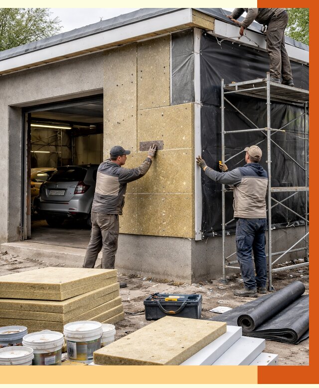 Утепление автосервиса в Долгопрудном ппу, пеноизоляция, от 14712 руб/м2 — ТепломастерДлг