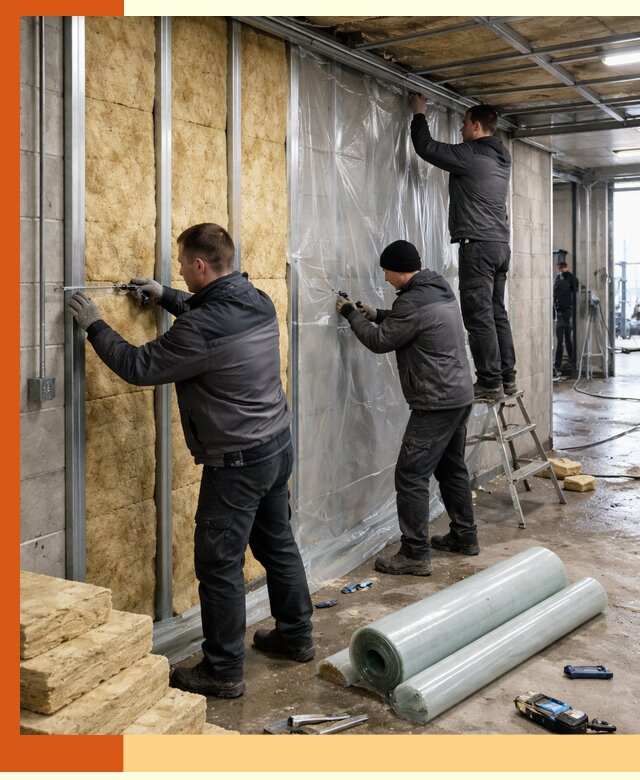 Профессиональное утепление автомойки в Долгопрудном для любого типа помещений