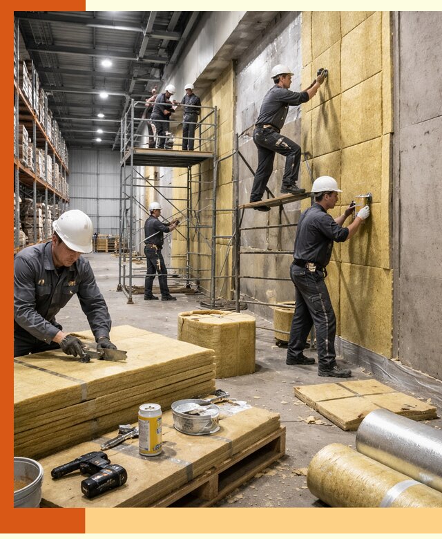 Утепление логистического центра в Долгопрудном качественно и экономично