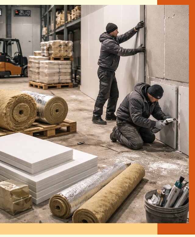 Утепление холодного склада в Долгопрудном от 8624 руб/м2 — комплексное под ключ | ТепломастерДлг