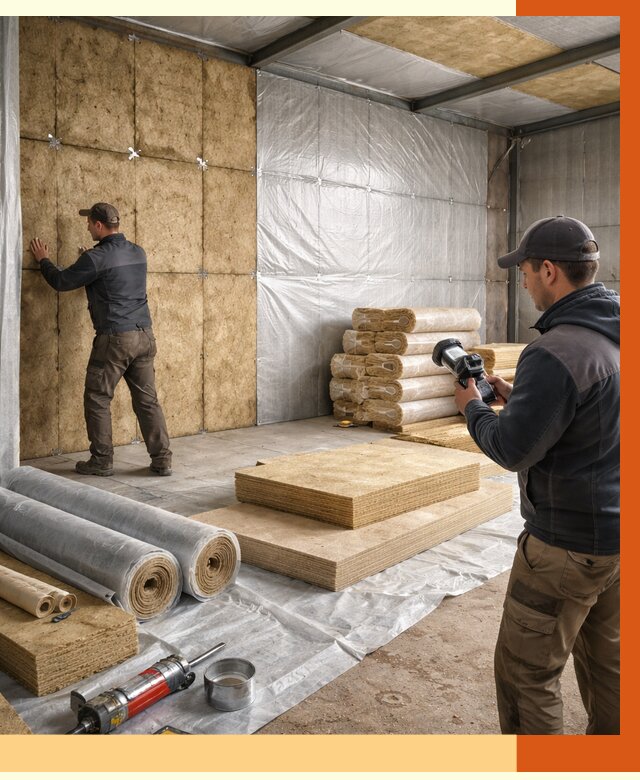 Утепление теплого склада в Долгопрудном под ключ от 11668 руб/м² | ТепломастерДлг