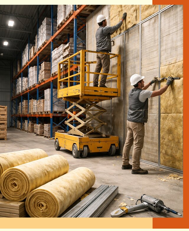 Утепление торгового склада в Долгопрудном от 3247 руб/м2 — комплексно и под ключ | ТепломастерДлг