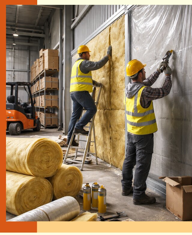 Утепление склада с техникой в Долгопрудном под ключ