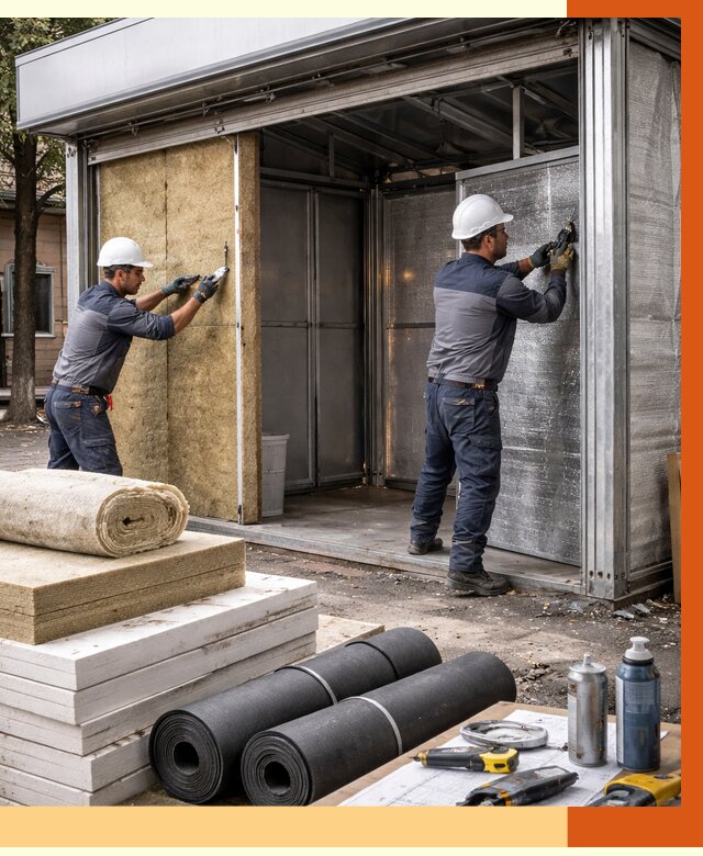 Утепление павильона шаурма в Долгопрудном под ключ от 1218 руб. за м² | ТепломастерДлг