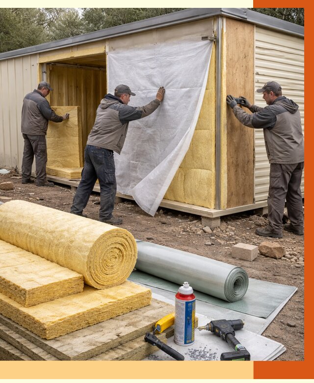Утепление строительной бытовки в Долгопрудном от 12683 руб. под ключ | ТепломастерДлг