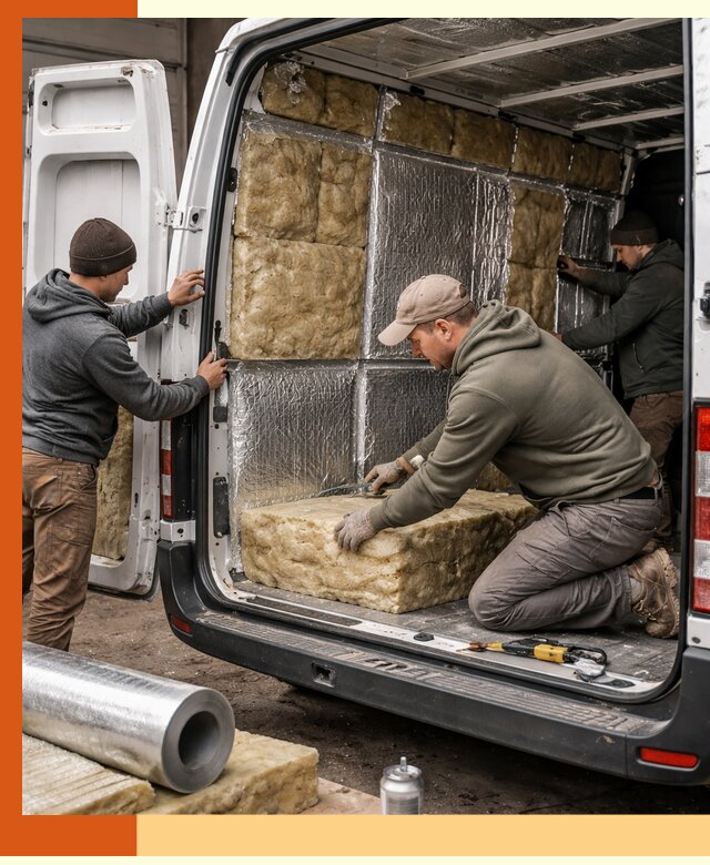 Утепление фургона в Долгопрудном: профессиональная теплоизоляция и шумоизоляция