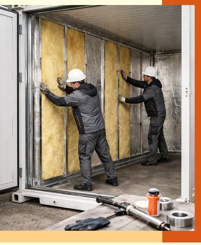 Утепление рефрижераторного контейнера в Долгопрудном от 45657 руб./м² | ТепломастерДлг