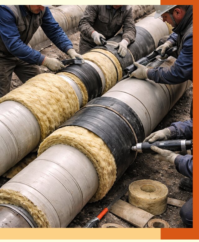 Утепление трубопровода в Долгопрудном под ключ от 1877 руб. — надежно и выгодно | ТепломастерДлг