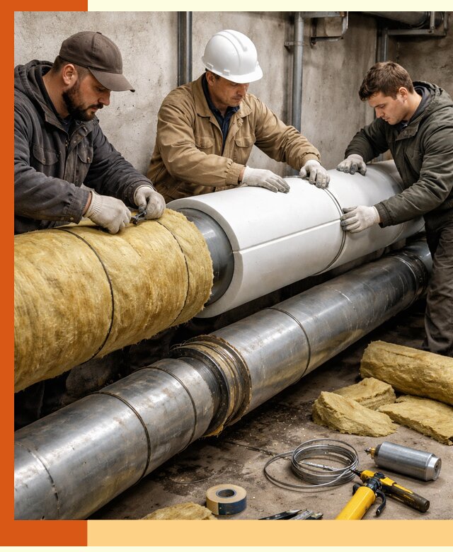 Утепление трубопровода в Долгопрудном с гарантией энергоэффективности