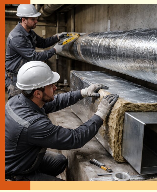 Профессиональное утепление воздуховодов и теплоизоляция в Долгопрудном