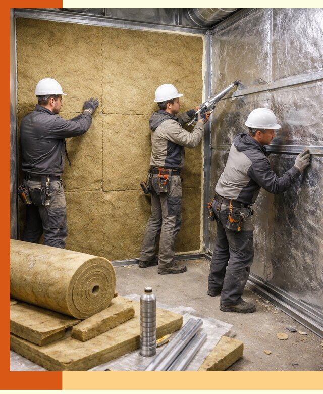 Утепление венткамеры в Долгопрудном — качественная теплоизоляция и шумопоглощение