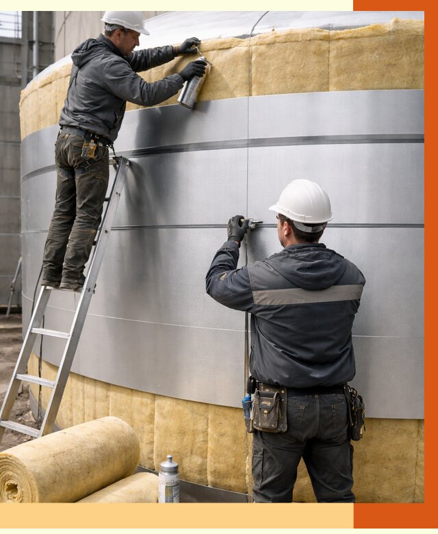 Утепление цистерны в Долгопрудном пенополиуретаном от 14712 руб. под ключ | ТепломастерДлг