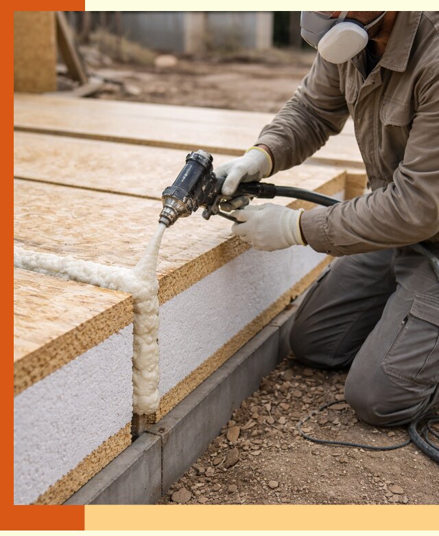 Утепление СИП-панелей пенополиуретаном (ППУ) в Долгопрудном