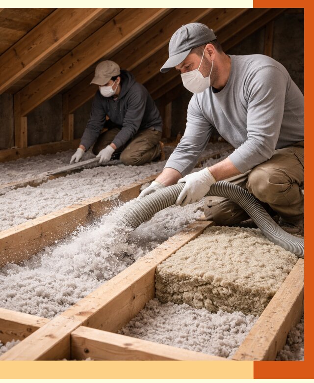 Заполнение полостей чердачного перекрытия в Долгопрудном от 4566 руб. | ТепломастерДлг