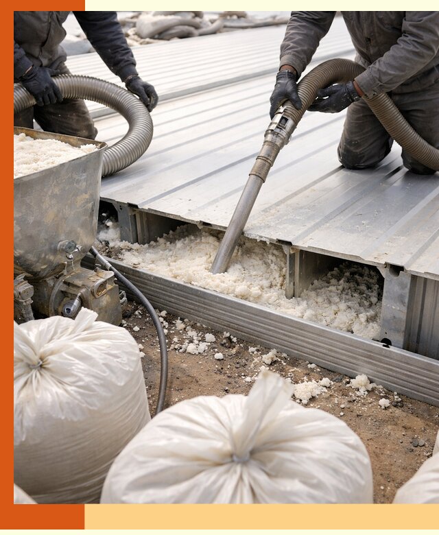 Заполнение пустот кровельных панелей пенными и мокрыми герметиками в Долгопрудном