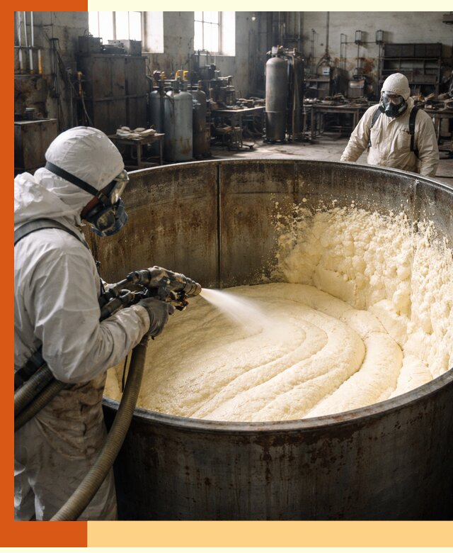 Заливка ппу в емкости с полной изоляцией и герметизацией в Долгопрудном