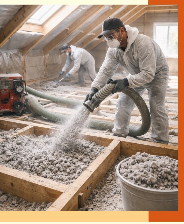 Утепление эковатой в Долгопрудном от 2993 руб./м2 — монтаж и задувка | ТепломастерДлг