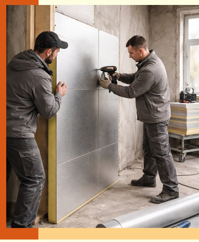 Утепление PIR панелями домов и зданий в Долгопрудном